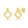 Thumbnail Image 1 of Geometric Doorknocker Stud Earrings in 10K Gold