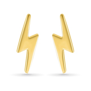 Lightning Bolt Stud Earrings in 10K Gold