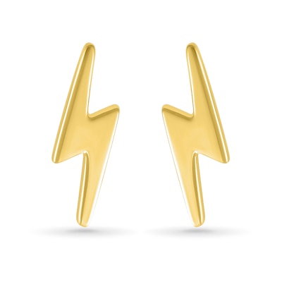 Lightning Bolt Stud Earrings in 10K Gold