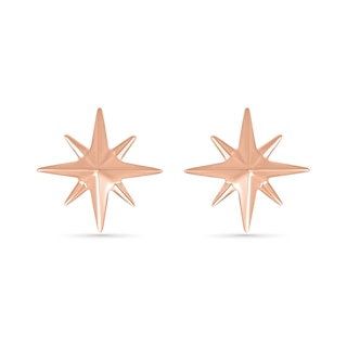 Eight-Point Star Stud Earrings in 10K Rose Gold