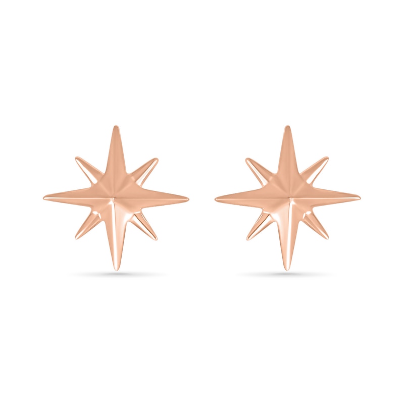 Eight-Point Star Stud Earrings in 10K Rose Gold|Peoples Jewellers