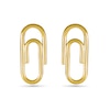 Paper Clip Stud Earrings in 10K Gold