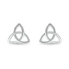 Celtic Trinity Knot Stud Earrings in 10K White Gold