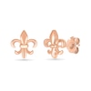 Thumbnail Image 1 of Fleur-de-Lis Stud Earrings in 10K Rose Gold