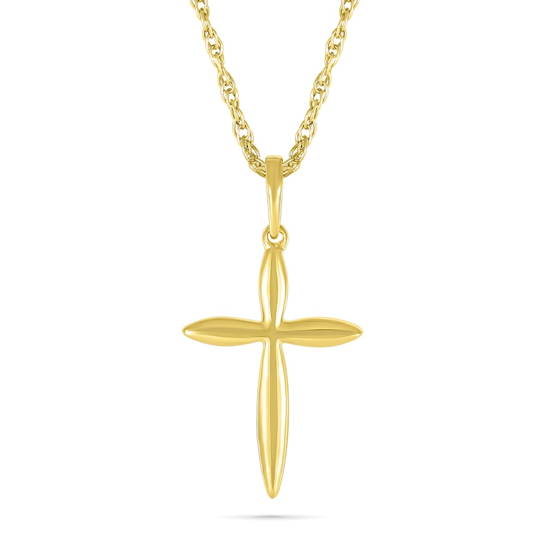 Point-Ends Cross Pendant in 10K Gold|Peoples Jewellers