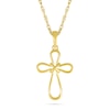 Thumbnail Image 0 of Criss-Cross "X" Loop Cross Outline Pendant in 10K Gold