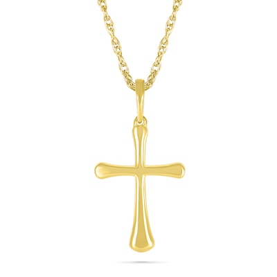 Flare-Ends Cross Pendant in 10K Gold