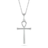 Thumbnail Image 0 of Ankh Cross Pendant in 10K White Gold