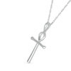 Thumbnail Image 1 of Ankh Cross Pendant in 10K White Gold