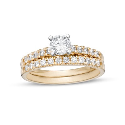 1.00 CT. T.W. Certified Canadian Diamond Bridal Set in 14K Two-Tone Gold (I/I2)