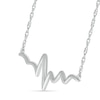 Heartbeat Necklace in 10K White Gold - 17"