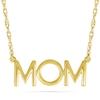 Thumbnail Image 0 of Uppercase Block "MOM" Necklace in 10K Gold - 17.25"
