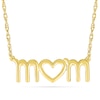 Thumbnail Image 0 of Lowercase "mom" with Heart Necklace in 10K Gold - 17.25"