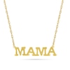 Thumbnail Image 0 of Uppercase Block "MAMA" Necklace in 10K Gold - 17.25"