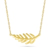 Thumbnail Image 0 of Sideways Palm Leaf Necklace in 10K Gold - 17.25"