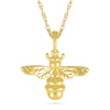 Etched Bumblebee Pendant in 10K Gold