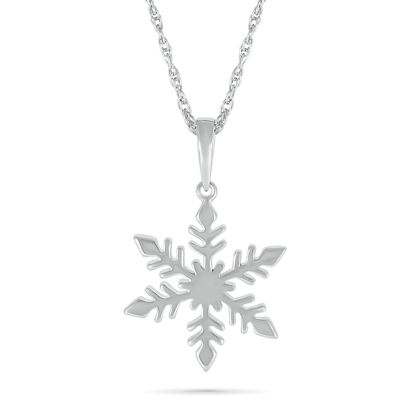 Snowflake Pendant in 10K White Gold|Peoples Jewellers