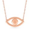 Evil Eye Necklace in 10K Rose Gold - 17.5"