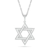 Thumbnail Image 0 of Star of David Outline Pendant in 10K White Gold