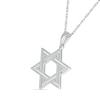 Thumbnail Image 1 of Star of David Outline Pendant in 10K White Gold