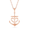 Heart Anchor Pendant in 10K Rose Gold