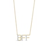 Diamond Accent "BFF" Necklace in Sterling Silver with 14K Gold Plate