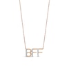 Thumbnail Image 0 of Diamond Accent "BFF" Necklace in Sterling Silver with 14K Rose Gold Plate