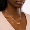 Diamond Accent "BFF" Infinity Loop Necklace in Sterling Silver with 14K Gold Plate