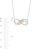 Thumbnail Image 2 of Diamond Accent "BFF" Infinity Loop Necklace in Sterling Silver with 14K Gold Plate