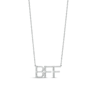 Diamond Accent "BFF" Necklace in Sterling Silver