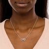 Diamond Accent "BFF" Infinity Loop Necklace in Sterling Silver with 14K Rose Gold Plate