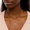 Thumbnail Image 1 of Diamond Accent "BFF" Infinity Loop Necklace in Sterling Silver