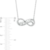 Diamond Accent "BESTIE" Infinity Loop Necklace in Sterling Silver