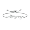 Thumbnail Image 0 of Diamond Accent Butterfly "Mommy" Bolo Bracelet in Sterling Silver – 9.5"