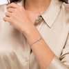 Thumbnail Image 1 of Diamond Accent Butterfly "Mommy" Bolo Bracelet in Sterling Silver – 9.5"
