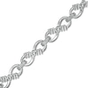 Thumbnail Image 0 of 0.04 CT. T.W. Diamond "mom" Infinity Loop Bracelet in Sterling Silver – 7.5"