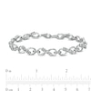 Thumbnail Image 3 of 0.04 CT. T.W. Diamond "mom" Infinity Loop Bracelet in Sterling Silver – 7.5"