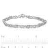 0.145 CT. T.W. Composite Diamond Alternating "mom" Bracelet in Sterling Silver – 7.5"