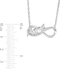 0.085 CT. T.W. Diamond "Mama" Infinity Necklace in Sterling Silver