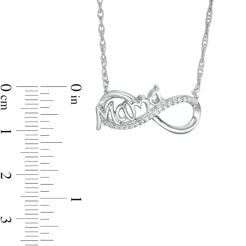 0.085 CT. T.W. Diamond "Mama" Infinity Necklace in Sterling Silver|Peoples Jewellers