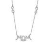 Thumbnail Image 0 of 0.04 CT. T.W. Diamond "MOM" Double Infinity Loop Necklace in Sterling Silver