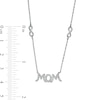 Thumbnail Image 2 of 0.04 CT. T.W. Diamond "MOM" Double Infinity Loop Necklace in Sterling Silver