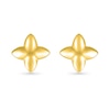 Thumbnail Image 0 of Rounded Four-Point Flower Stud Earrings in 10K Gold