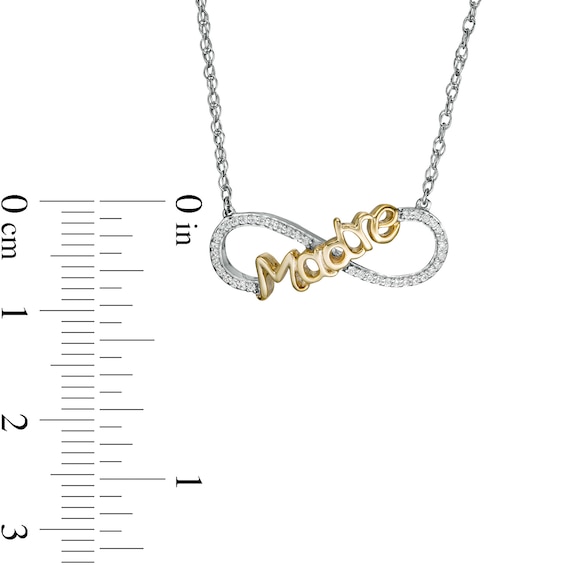 0.066 CT. T.W. Diamond "Madre" Infinity Loop Necklace in Sterling Silver with 14K Gold Plate