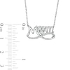 Thumbnail Image 2 of 0.04 CT. T.W. Diamond Looped "MOM" and Heart Trio Necklace in Sterling Silver