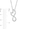 Thumbnail Image 2 of 0.066 CT. T.W. Diamond Infinity Loop Heart Pendant in Sterling Silver