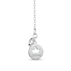 Enchanted Disney Aurora Morganite and 0.085 CT. T.W. Diamond Pendant in Black Sterling Silver and 10K Rose Gold