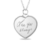 Engravable Your Own Handwriting Rope Frame Heart Pendant in Sterling Silver (1 Image and 2 Lines)