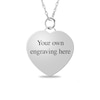 Thumbnail Image 1 of Engravable Your Own Handwriting Rope Frame Heart Pendant in Sterling Silver (1 Image and 2 Lines)