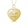 Engravable Your Own Handwriting Rope Frame Heart Pendant in 10K White, Yellow or Rose Gold (1 Image and 2 Lines)